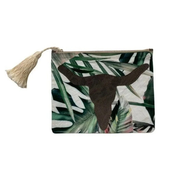 Boho Upcycled Clutch Bag - Picture 1 of 5